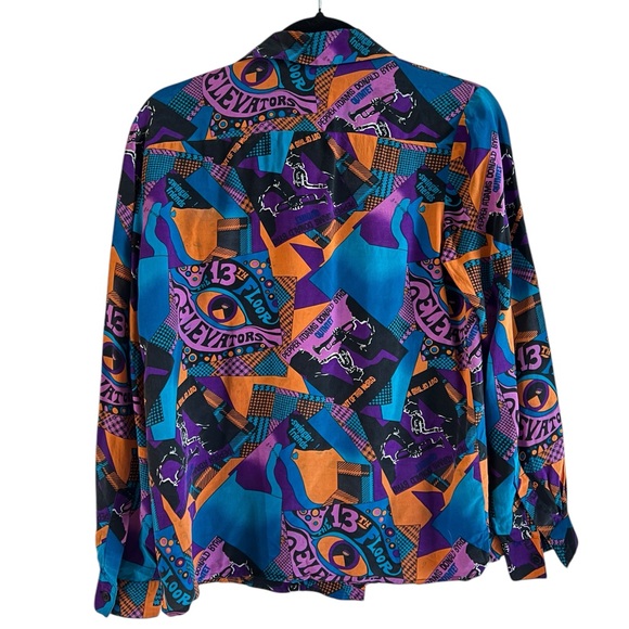 Vintage 13th Floor Elevators Psychedelic Silk Shirt - Picture 2 of 4